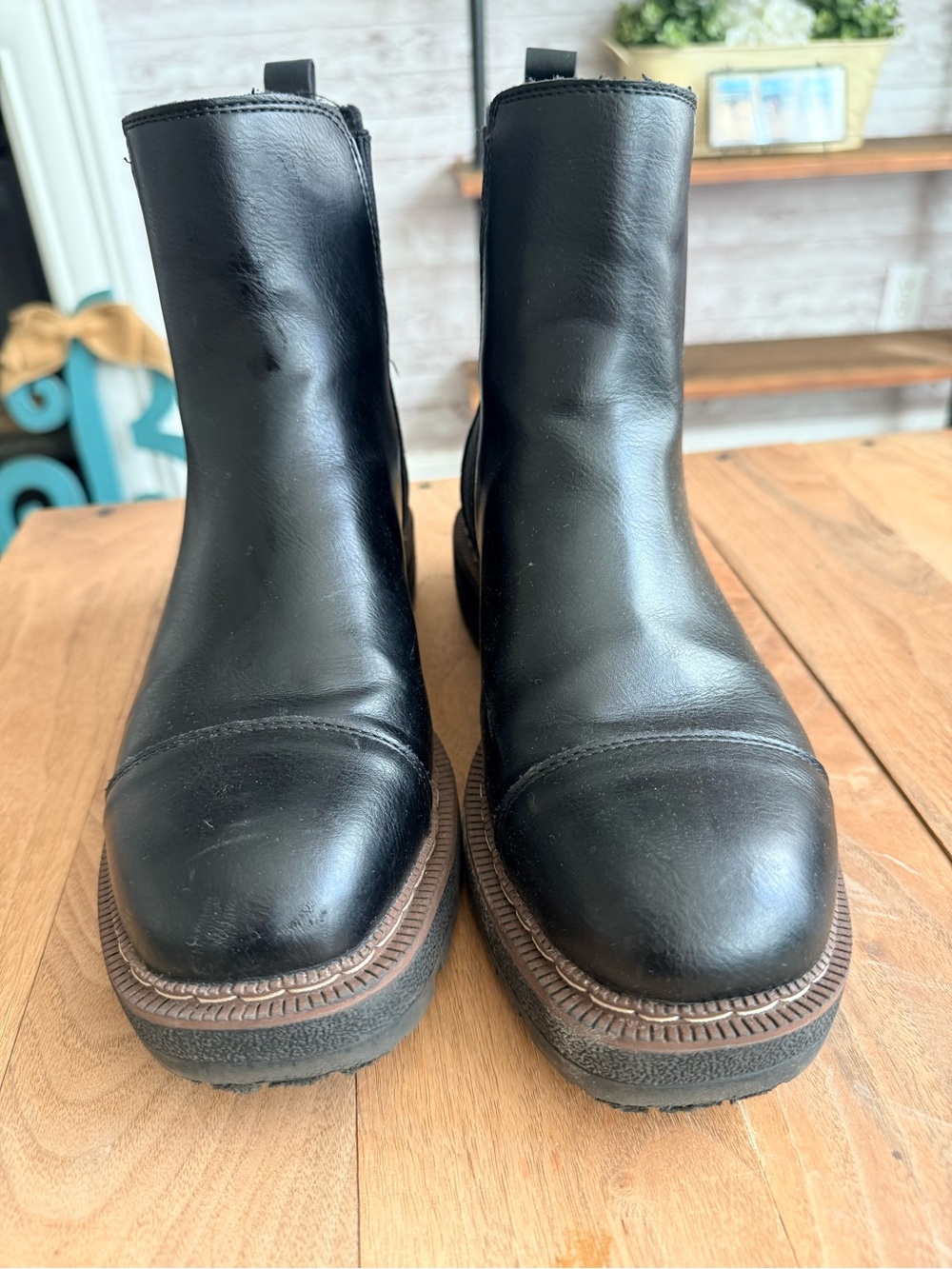 Classic Black Leather Ankle Booties for Women